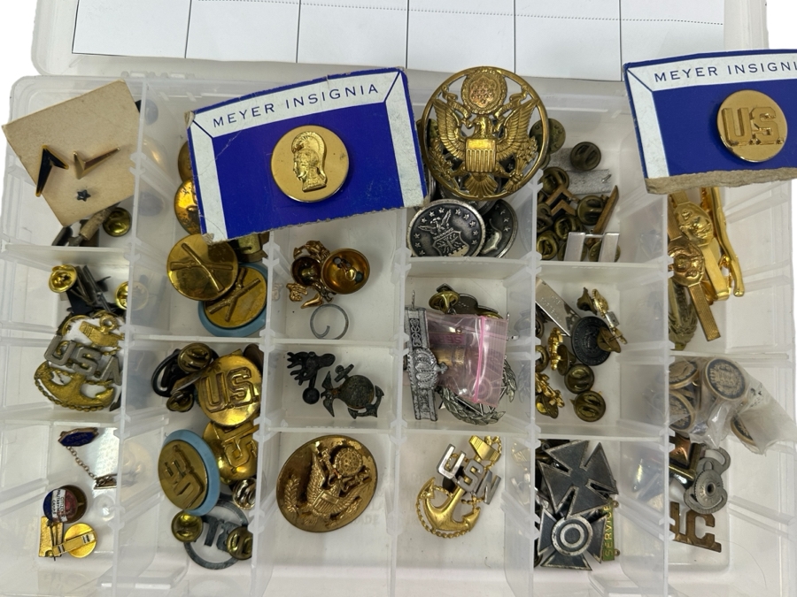 Just Added - Collection Of Various Military Pins & Tie Clips