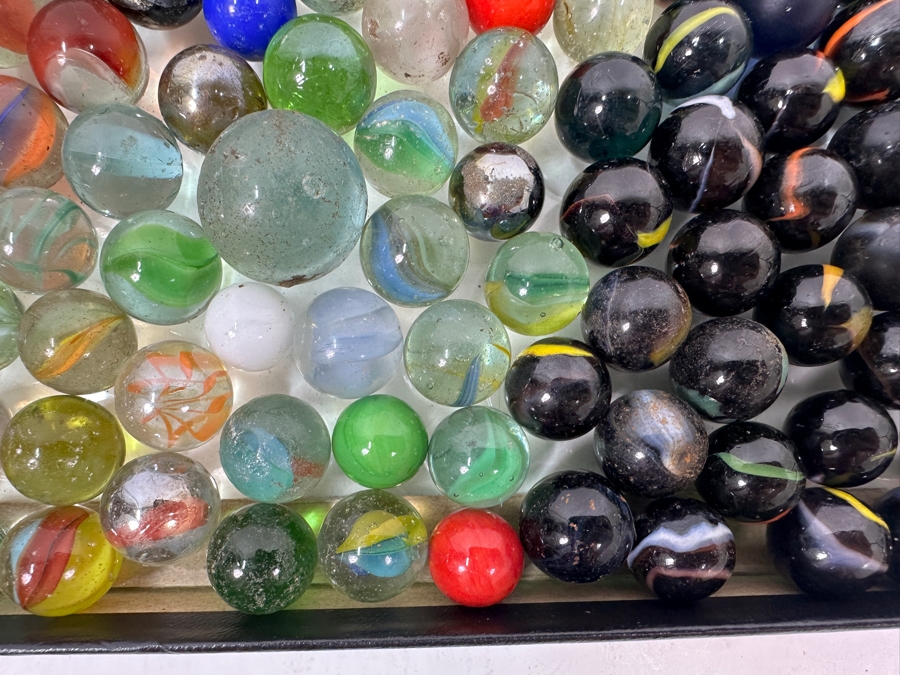 Just Added - Huge Vintage Collection Of Glass Marbles - See Photos 16.5 X 12.5 [Photo 16]
