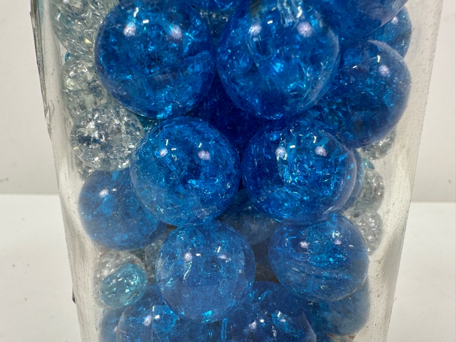 Just Added - Vintage Ball Ideal Glass Jar Filled With Colored Crackle Glass Marbles 7.5'H [Photo 7]