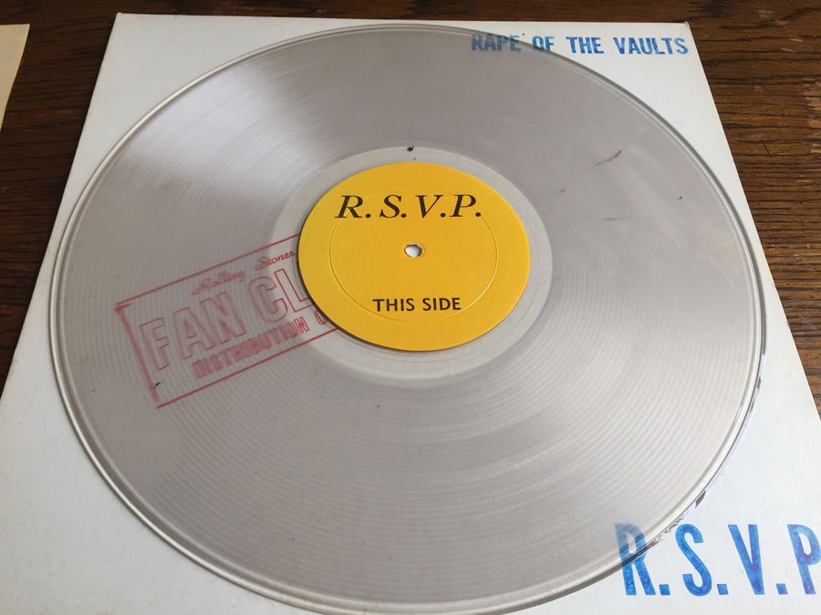 Rolling Stones, The - Rape Of The Vaults - R.S.V.P. - Clear Vinyl - Rolling Stones Fan Club Distribution Only [Photo 3]