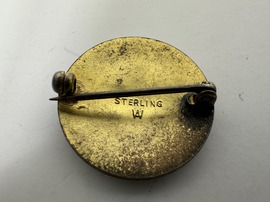 Just Added - Sterling Silver American Red Cross Volunteer Pin 4.5g [Photo 2]