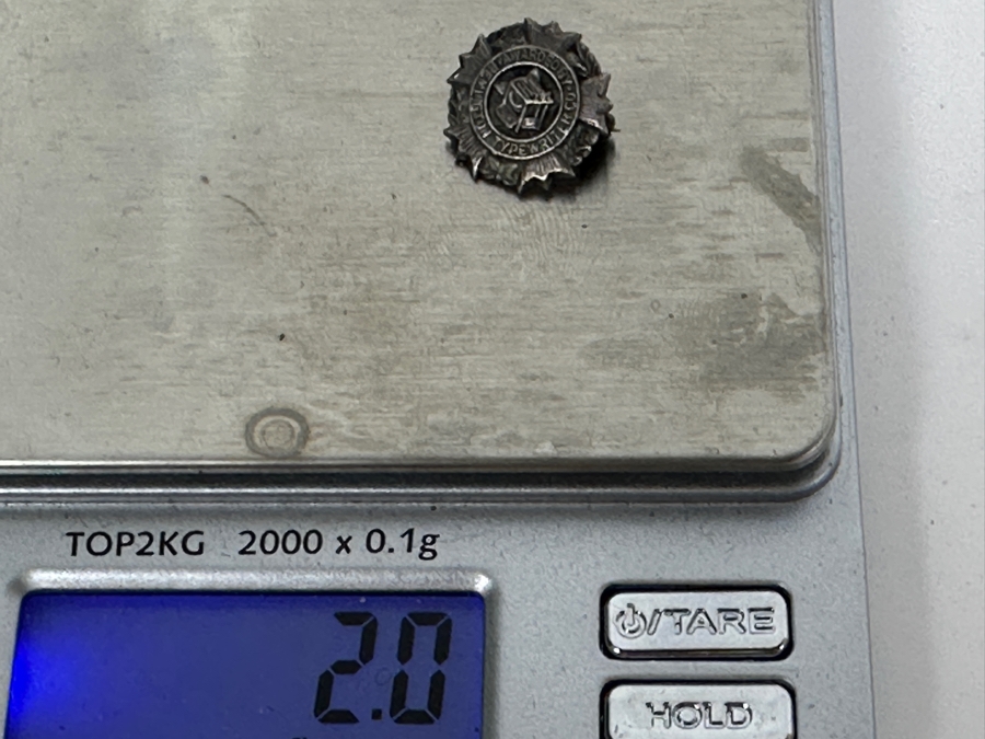 Just Added - Sterling Silver Remington Typewriter Company Award Pin 2.0g [Photo 3]