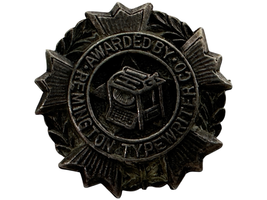 Just Added - Sterling Silver Remington Typewriter Company Award Pin 2.0g