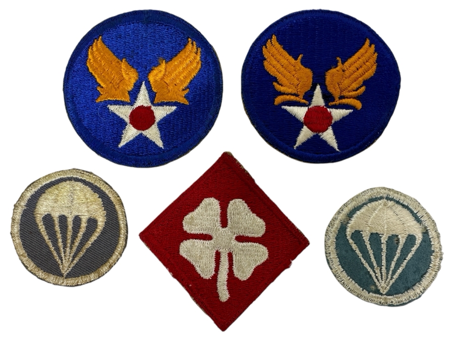 Just Added - Collection of Vintage Military Patches - USAAF, 101st Airborne Division and Paratrooper 