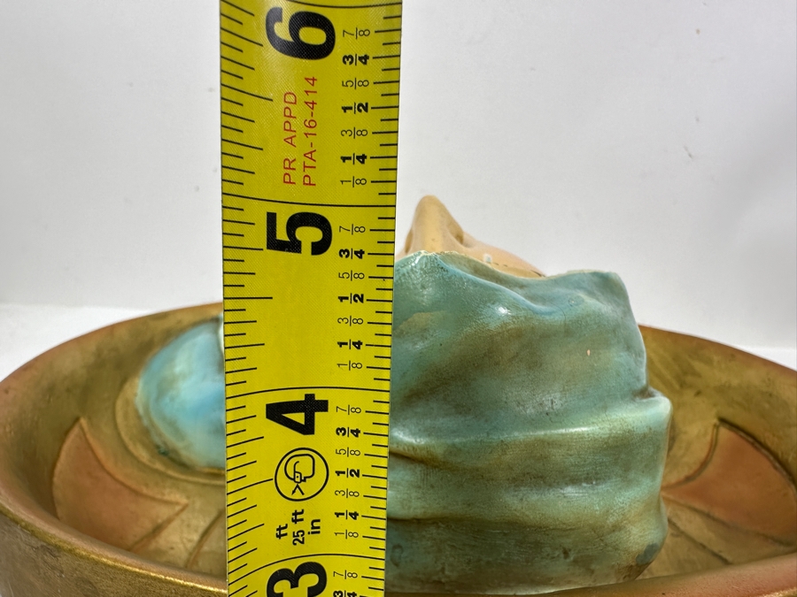 Just Added - Vintage Hand Painted Plaster Chalkware Wall Plaque Of The Madonna Virgin Mary 12W X 5D [Photo 9]