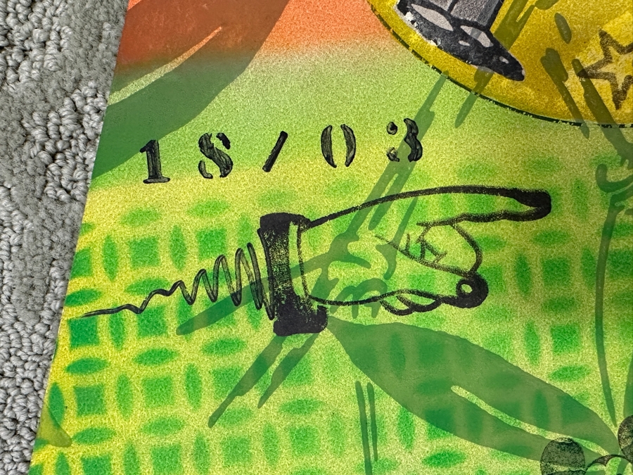 Just Added - Mixed Media Pop Art On Emperor’s Garden Bamboo Wallpaper Pencil Signed R. Christensen 2015 14.75 X 19 [Photo 5]