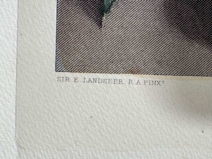 Just Added - Antique 1800s Thomas Landseer Engraving Of A Painting By His Brother Sir Edwin Henry Landseer Titled “The Marmozetts” 13 X 10 [Photo 10]