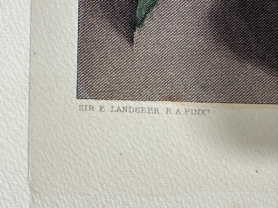 Just Added - Antique 1800s Thomas Landseer Engraving Of A Painting By His Brother Sir Edwin Henry Landseer Titled “The Marmozetts” 13 X 10 [Photo 9]