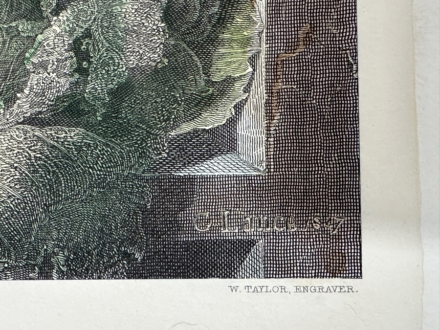 Just Added - Antique 1800s William Dean Taylor Engraving After A Painting By George Lance Titled “Red-Cap” 13 X 10 [Photo 9]