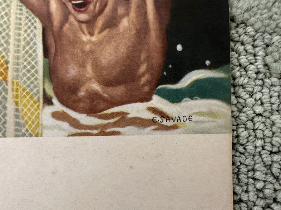 Just Added - Vintage Hawaiian Matson Lines Print Titled Festival of The Sea By Eugene Savage 21 X 14 [Photo 9]