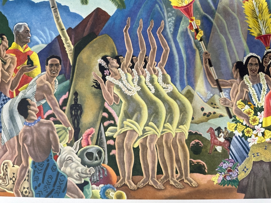 Just Added - Vintage Hawaiian Matson Lines Print Titled Pomp And Circumstance By Eugene Savage 21 X 14 [Photo 4]