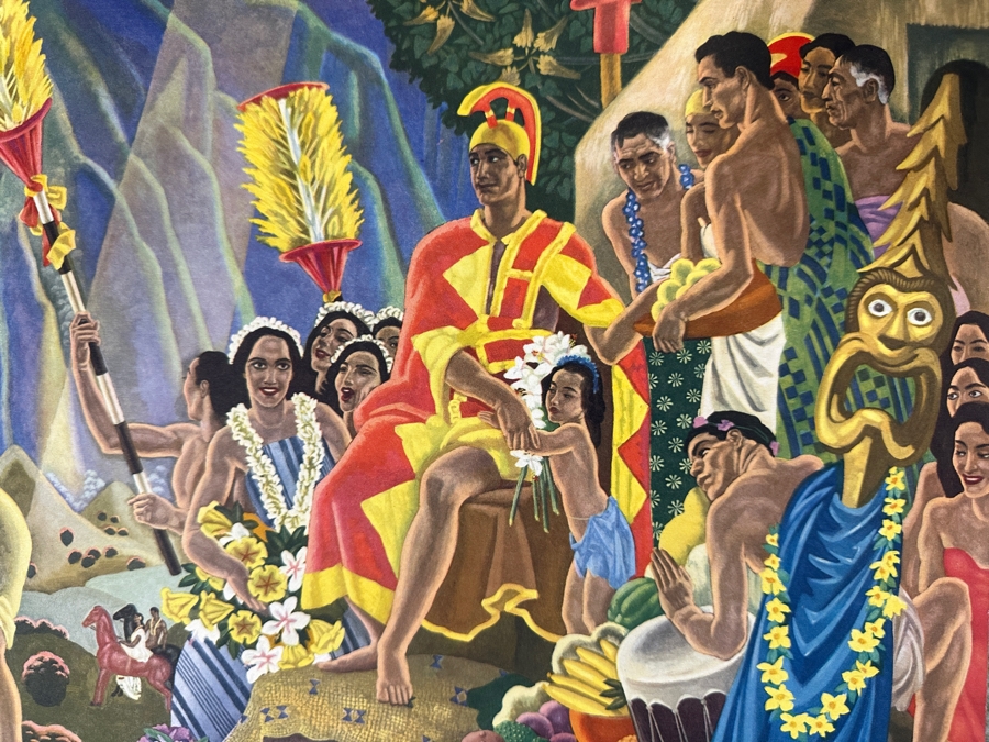 Just Added - Vintage Hawaiian Matson Lines Print Titled Pomp And Circumstance By Eugene Savage 21 X 14 [Photo 3]