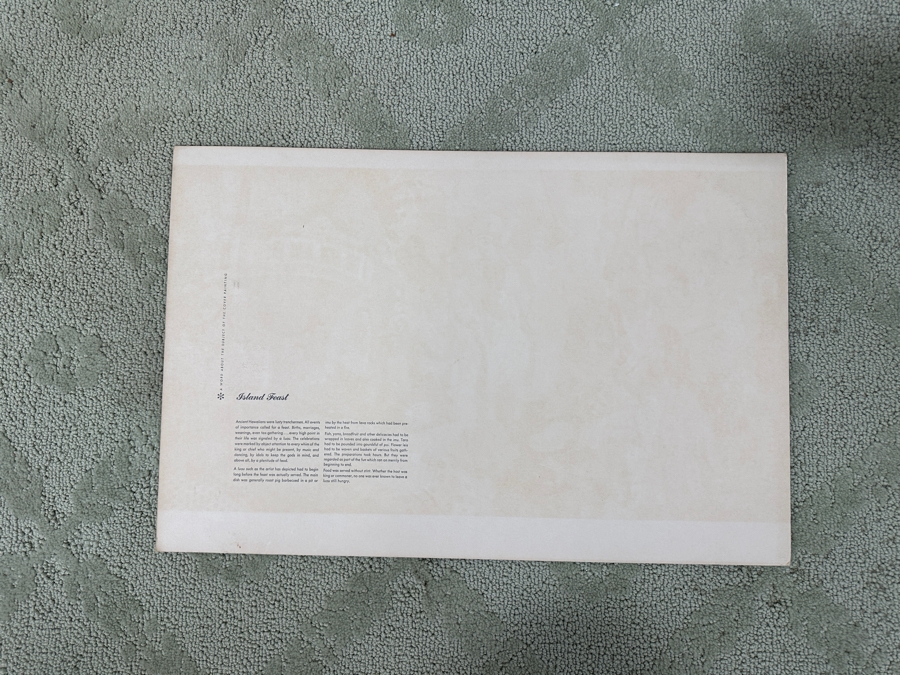 Just Added - Vintage Hawaiian Matson Lines Print Titled Island Feast By Eugene Savage 21 X 14 [Photo 6]