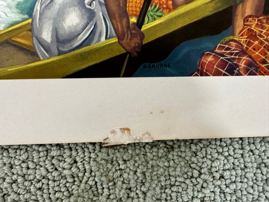 Just Added - Vintage Hawaiian Matson Lines Print Titled A God Appears By Eugene Savage 21 X 14 [Photo 6]