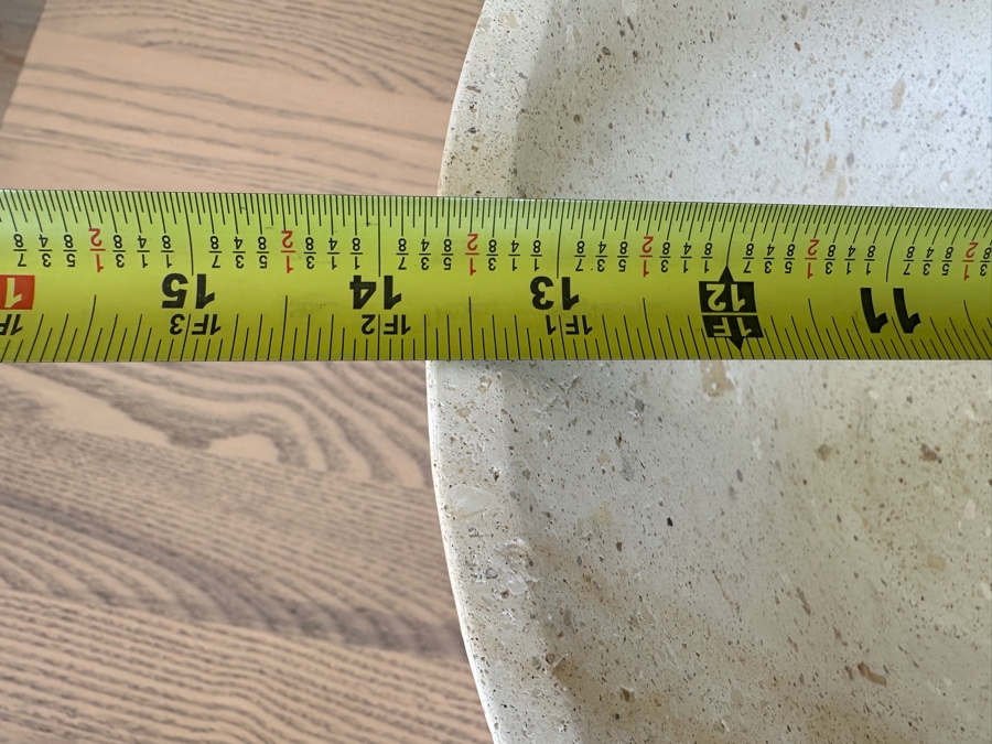 Crate & Barrel CB2 Dune Footed Sandstone Bowl 13.75W X 7.25H [Photo 7]