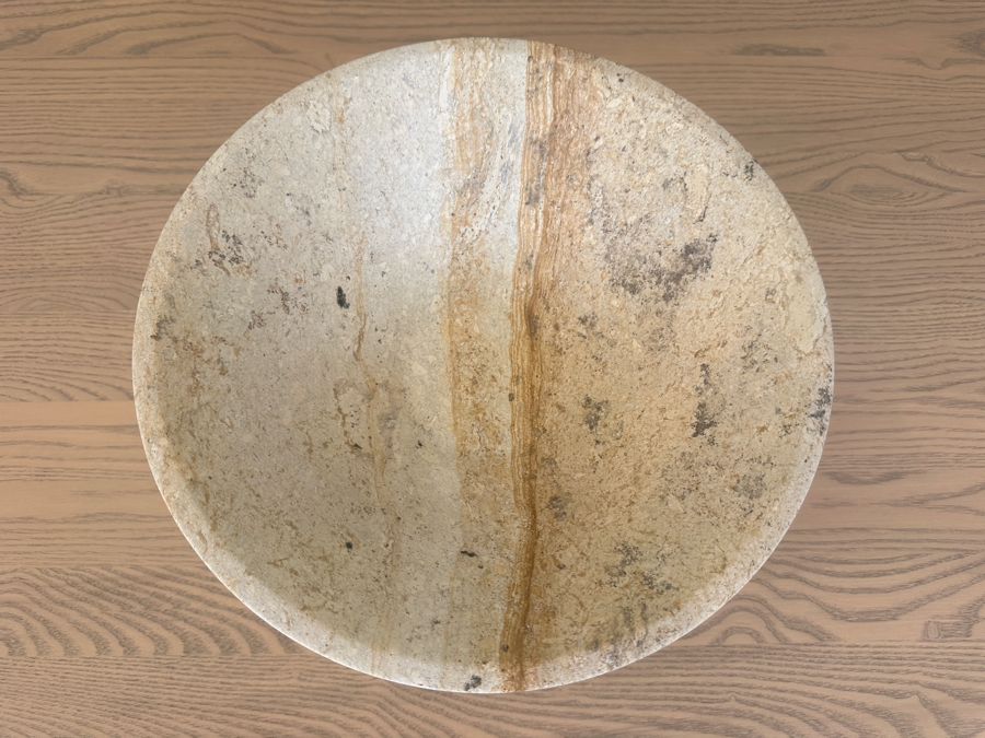 Crate & Barrel CB2 Dune Footed Sandstone Bowl 13.75W X 7.25H [Photo 4]