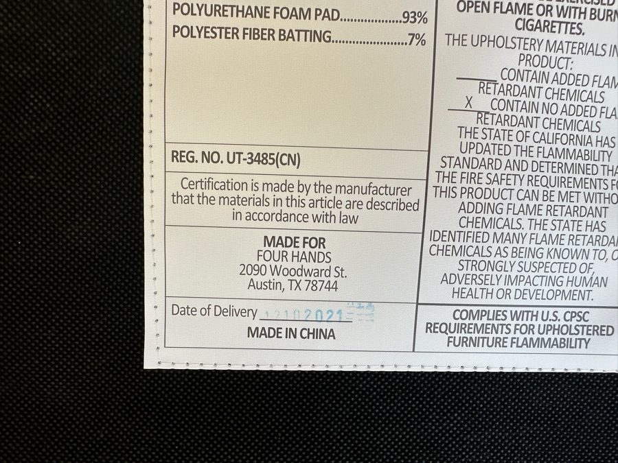 Pair of Four Hands Reuben Dining Chairs Nettlewood Frame and Upholstered Seat with Leather Wrapped Arms 23W X 24D X 34H [Photo 8]