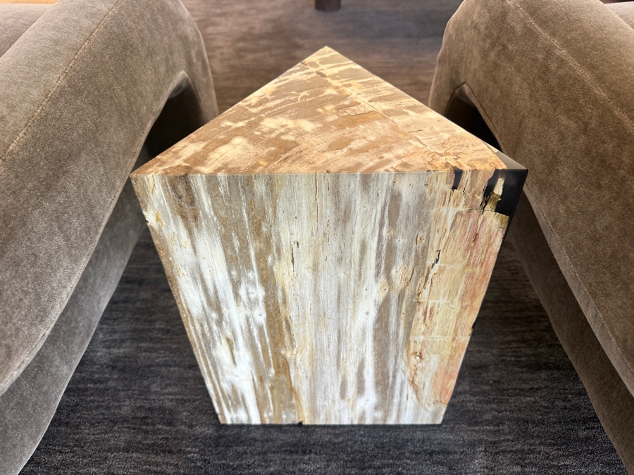 Crate & Barrel CB2 Tri Petrified Wood Side Table 10'W x 12'D x 16'H [Photo 4]