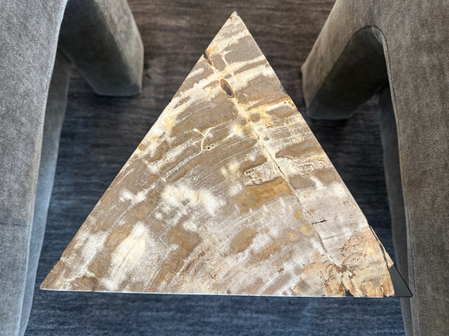 Crate & Barrel CB2 Tri Petrified Wood Side Table 10'W x 12'D x 16'H [Photo 6]