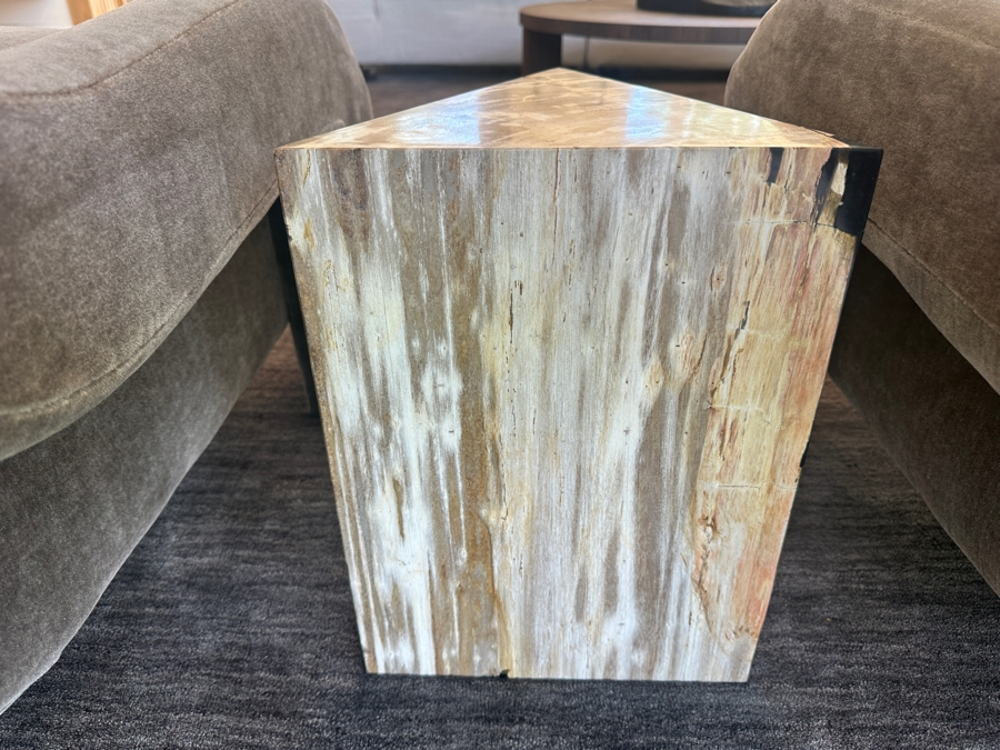 Crate & Barrel CB2 Tri Petrified Wood Side Table 10'W x 12'D x 16'H [Photo 7]