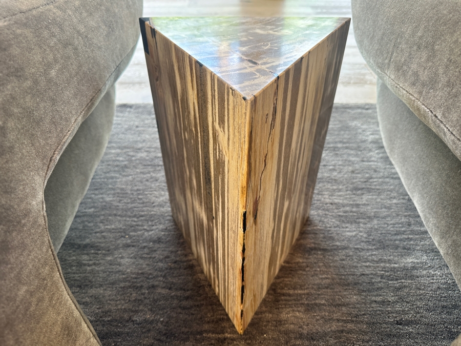 Crate & Barrel CB2 Tri Petrified Wood Side Table 10'W x 12'D x 16'H [Photo 3]