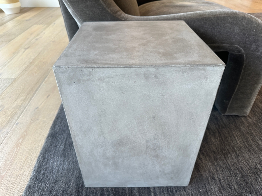 Concrete Side Table 14'W x 14'D x 18'H [Photo 3]