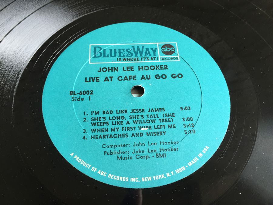 John Lee Hooker ‎- Live At Cafe Au-Go-Go - Bluesway ‎- BLS-6002  [Photo 4]