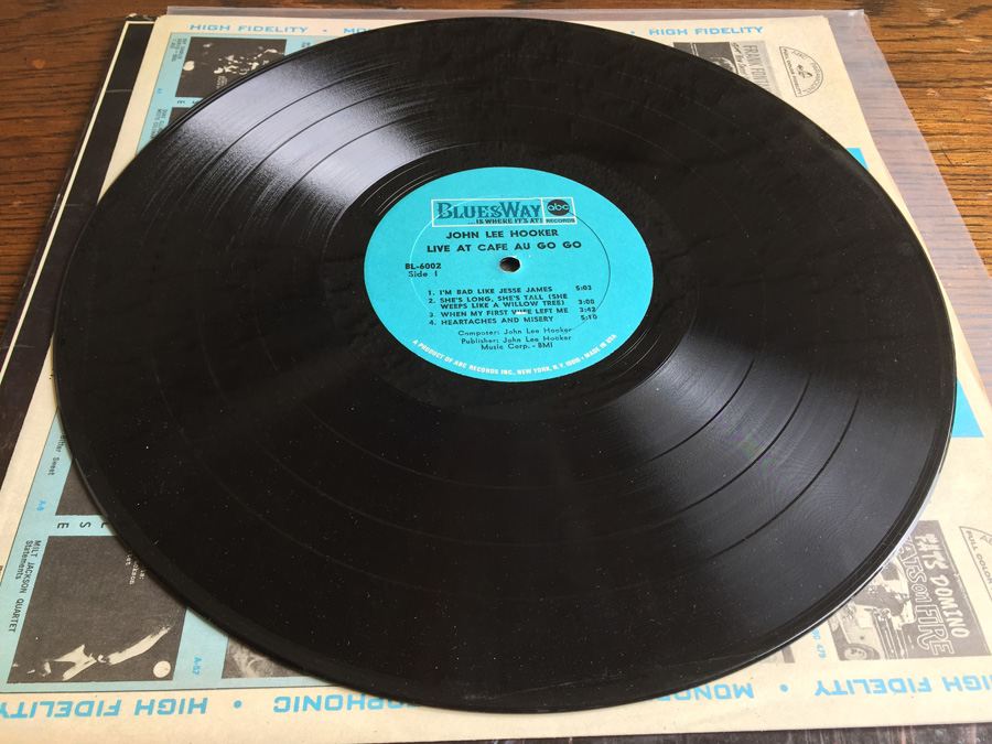 John Lee Hooker ‎- Live At Cafe Au-Go-Go - Bluesway ‎- BLS-6002  [Photo 3]