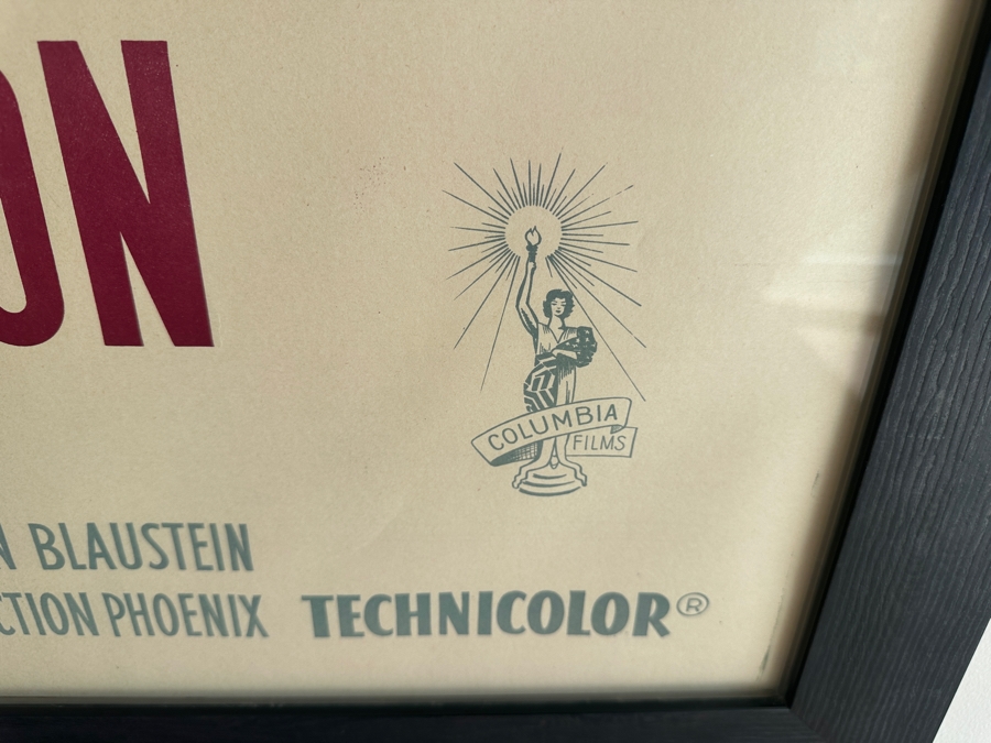 LARGE French Film Poster For 'Cowboy' (COLUMBIA, 1958) Stone lithograph Glenn Ford & Jack Lemmon 63' x 47' Sight Framed and Glazed Poster Purchased at Valley Fine Art, Aspen for $1,200 Framed Size: 52' x 68' [Photo 8]