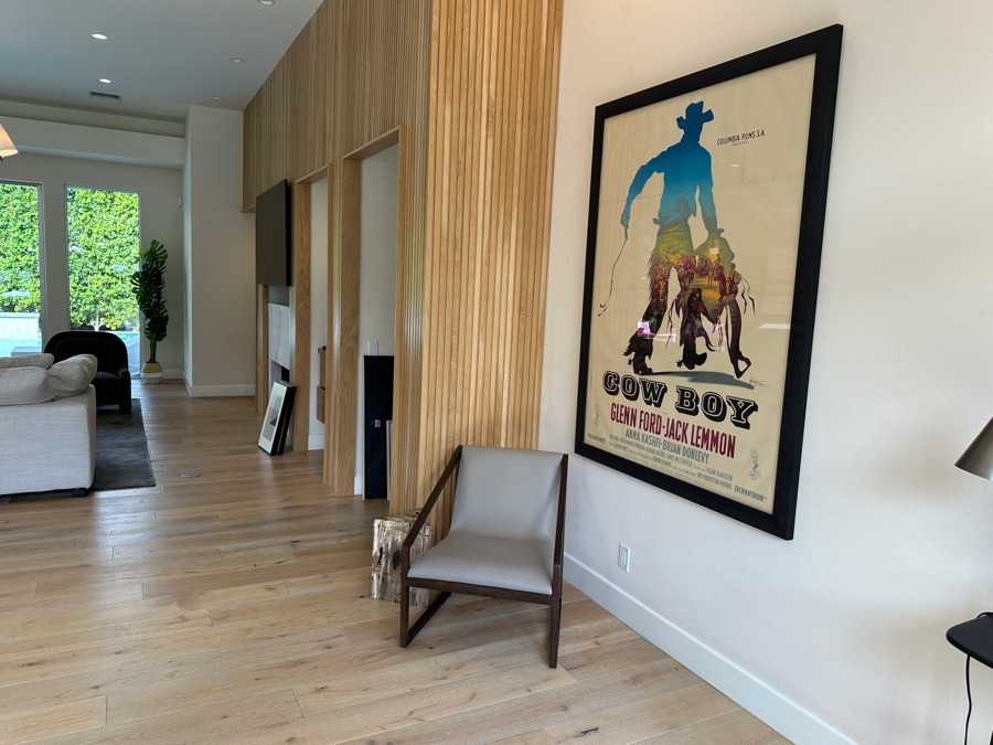 LARGE French Film Poster For 'Cowboy' (COLUMBIA, 1958) Stone lithograph Glenn Ford & Jack Lemmon 63' x 47' Sight Framed and Glazed Poster Purchased at Valley Fine Art, Aspen for $1,200 Framed Size: 52' x 68' [Photo 3]