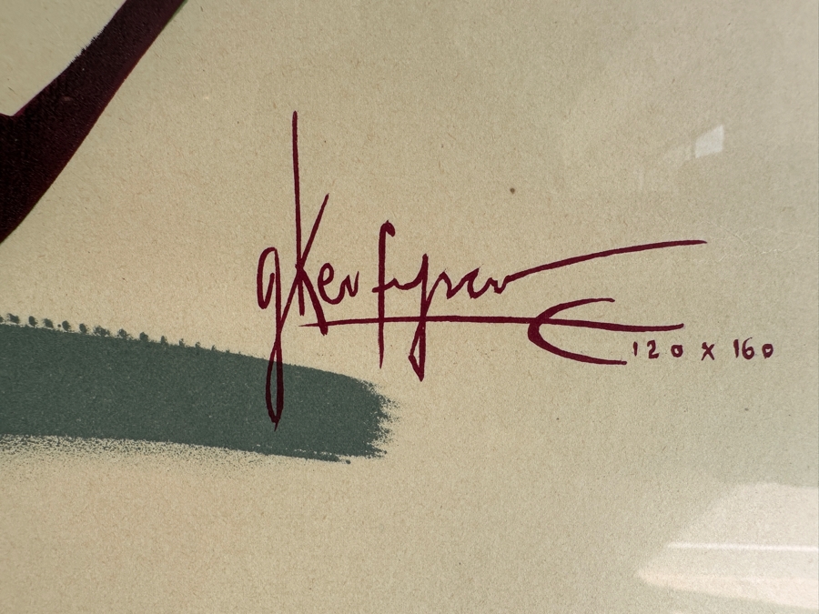 LARGE French Film Poster For 'Cowboy' (COLUMBIA, 1958) Stone lithograph Glenn Ford & Jack Lemmon 63' x 47' Sight Framed and Glazed Poster Purchased at Valley Fine Art, Aspen for $1,200 Framed Size: 52' x 68' [Photo 7]