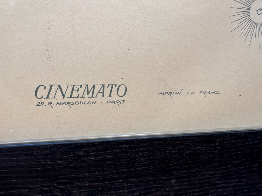 LARGE French Film Poster For 'Cowboy' (COLUMBIA, 1958) Stone lithograph Glenn Ford & Jack Lemmon 63' x 47' Sight Framed and Glazed Poster Purchased at Valley Fine Art, Aspen for $1,200 Framed Size: 52' x 68' [Photo 9]