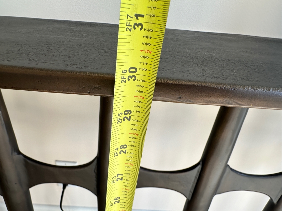 Crate & Barrel CB2 Bixby Bronze Cast Aluminum Console Table 52'W x 15'D x 30'H Retails $1,199 [Photo 7]