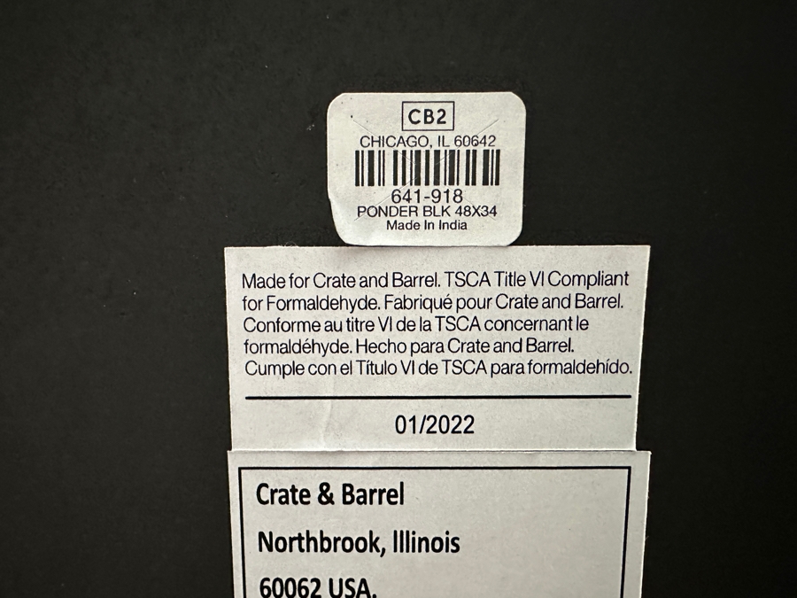 Crate & Barrel CB2 Ponder Black Asymmetrical Wall Mirror 48 x 34 [Photo 8]