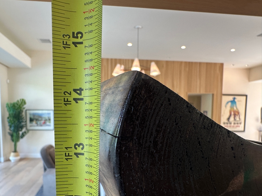 Jennifer Nehrbass 'Cairn 1' Stained Wooden Sculpture 2019 Signed On Bottom 8'W x 14.5'H [Photo 11]