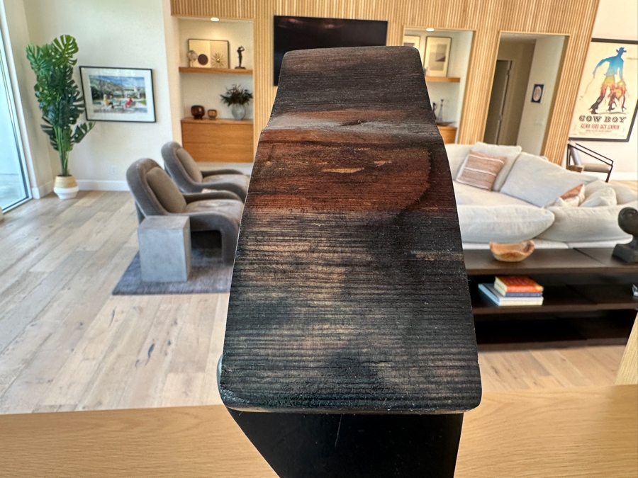 Jennifer Nehrbass 'Cairn 1' Stained Wooden Sculpture 2019 Signed On Bottom 8'W x 14.5'H [Photo 5]