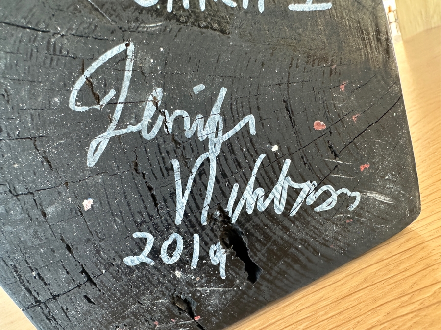 Jennifer Nehrbass 'Cairn 1' Stained Wooden Sculpture 2019 Signed On Bottom 8'W x 14.5'H [Photo 10]