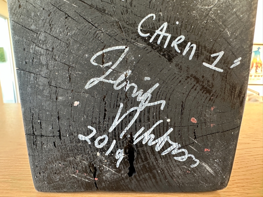Jennifer Nehrbass 'Cairn 1' Stained Wooden Sculpture 2019 Signed On Bottom 8'W x 14.5'H [Photo 9]