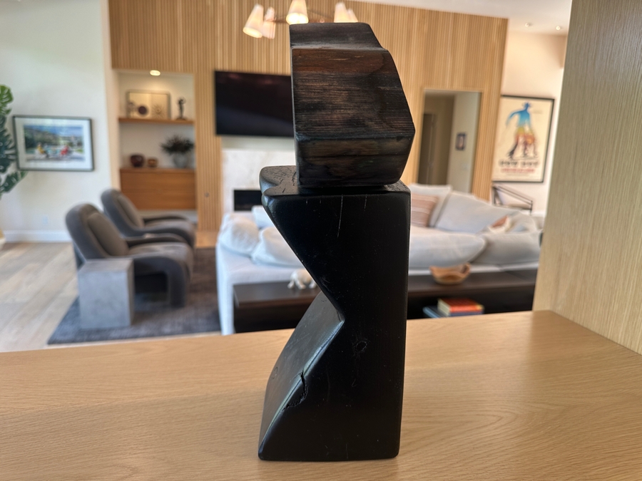 Jennifer Nehrbass 'Cairn 1' Stained Wooden Sculpture 2019 Signed On Bottom 8'W x 14.5'H [Photo 6]