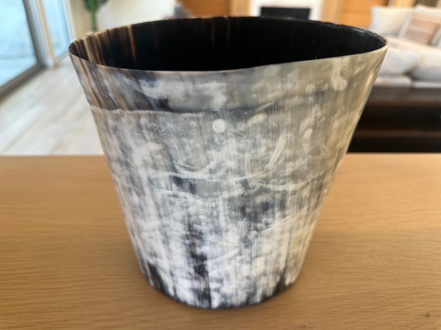 Fairkind Ankole Horn Kibwe Utensil Holder 7'W x 7'H