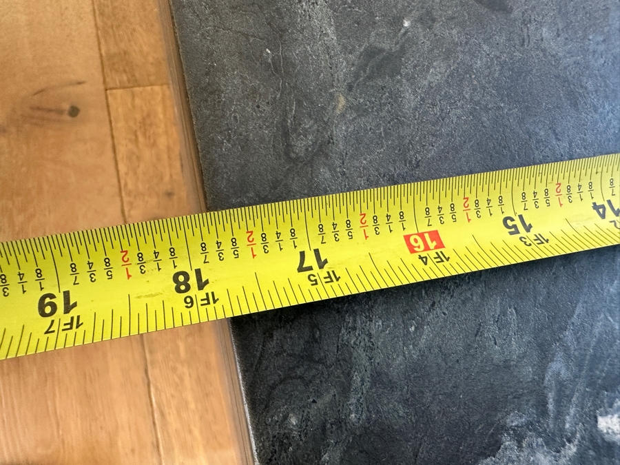 Pair of Crate & Barrel CB2 Black Marble T-Shaped Short Side tables Retails $700 18'W x 18'D x 16'H (36'L Overall)) [Photo 10]