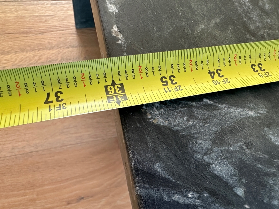 Pair of Crate & Barrel CB2 Black Marble T-Shaped Short Side tables Retails $700 18'W x 18'D x 16'H (36'L Overall)) [Photo 11]