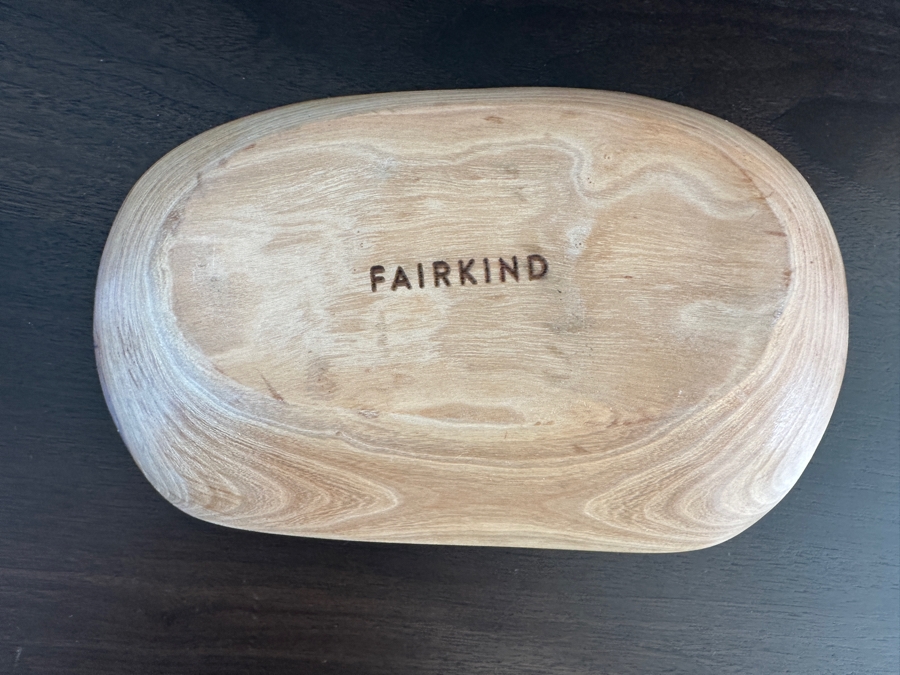 Fairkind Medina Olive Wood Bowl 10'W Handcrafted in Tunisia [Photo 3]