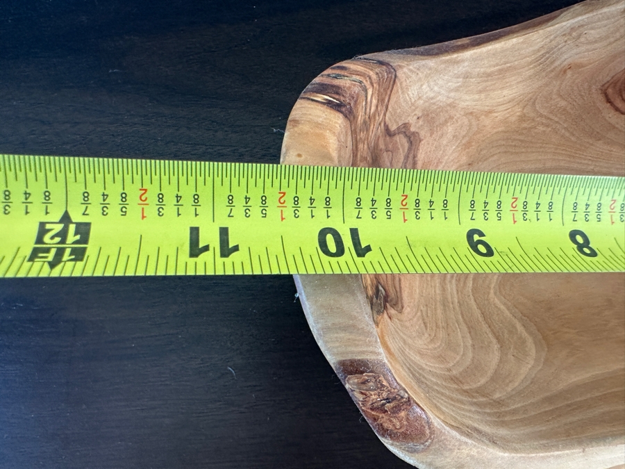Fairkind Medina Olive Wood Bowl 10'W Handcrafted in Tunisia [Photo 4]
