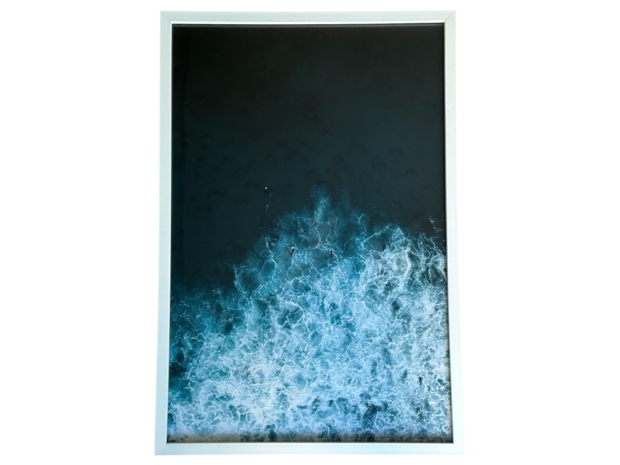 Paddling Surfers In Ocean Photographic Print Framed By The Idyll Collective 19'W x 28'H