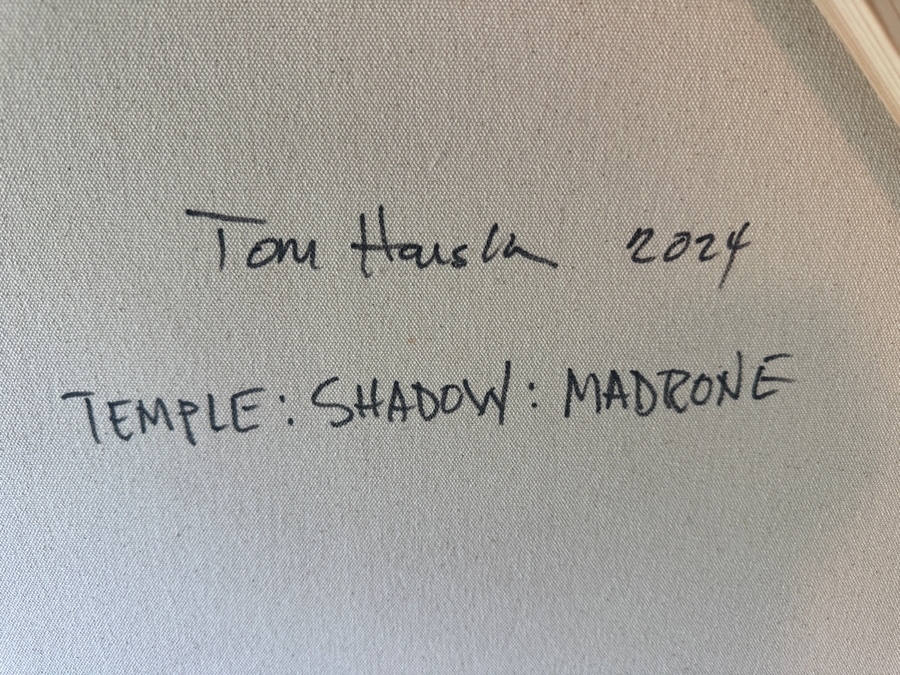 Original Tom Hausken 'Temple: Shadow: Madrone' 2024 Oil, Alkyd, Graphite, Shellac on Canvas 48' x 72' Retails $8,000 [Photo 12]