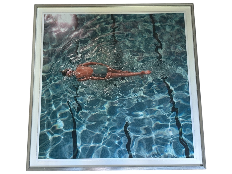 Fred Lyon (American, b. 1924) After Contemporary Printing of Original Photograph 'Woman in Swimming Pool, 1960' Vogue Magazine Cover 41'W x 41'H 