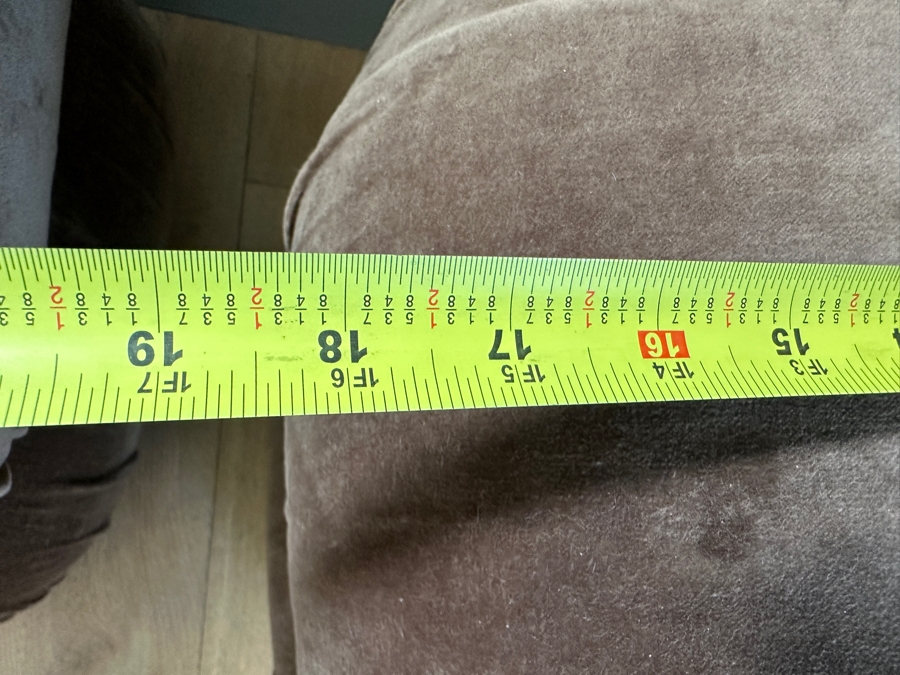 Pair of Crate & Barrel CB2 Ruched Dark Beige Velvet Poufs 19'W x 19'D x 17'H Retails $400 [Photo 7]