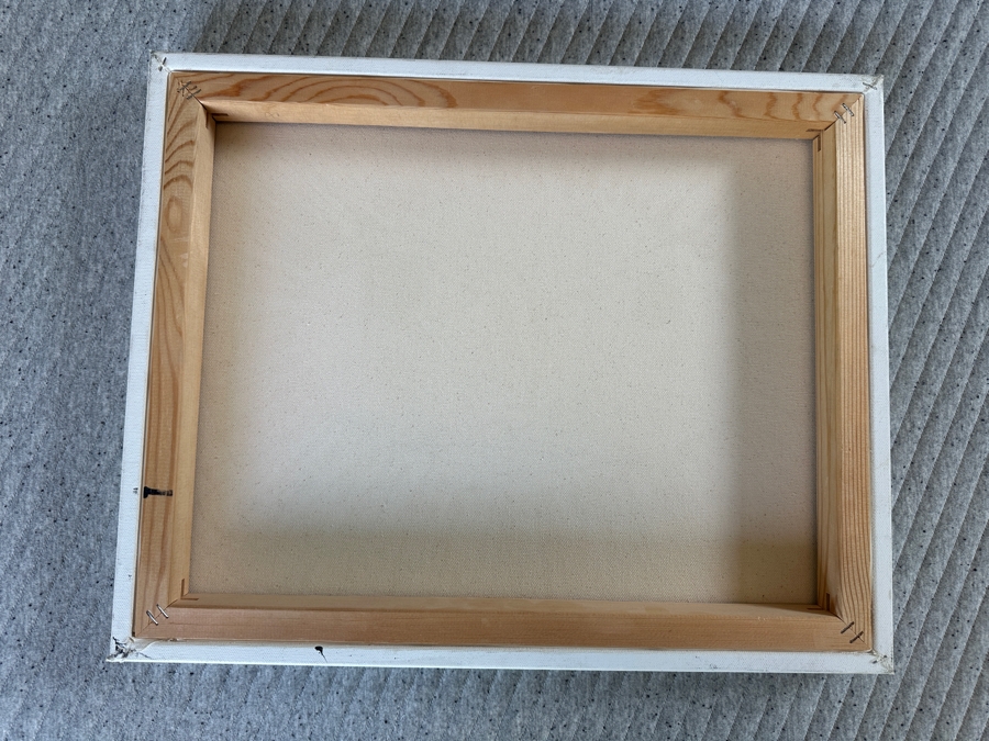 Original MCM Style Painting On Canvas Unsigned Artist Unknown 20 X 16 [Photo 4]