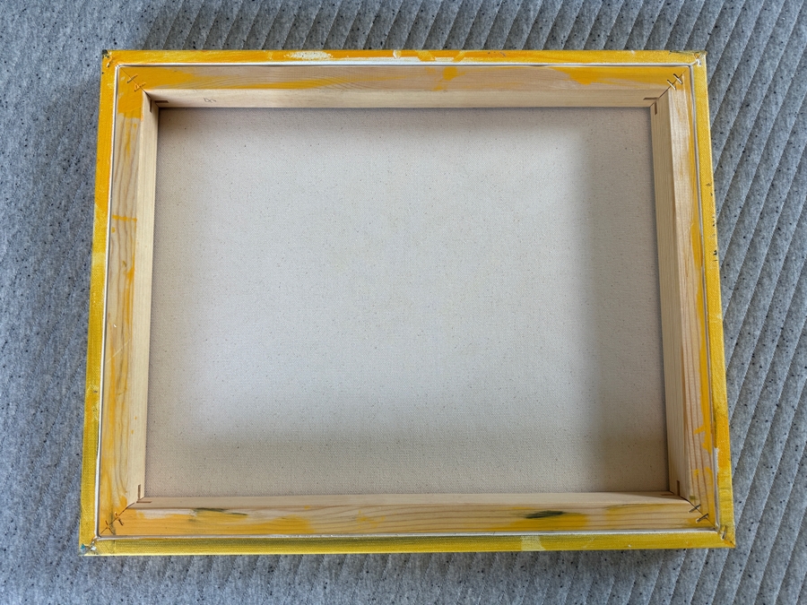 Original MCM Style Painting On Canvas Unsigned Artist Unknown 20 X 16 [Photo 4]